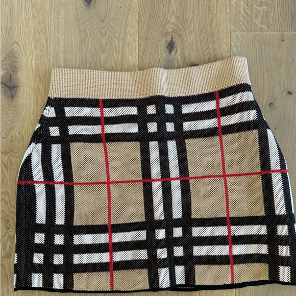 Burberry Tan and Black Plaid Mini Skirt - Picture 1 of 2